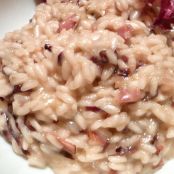 Risotto al radicchio con vino rosso e asiago