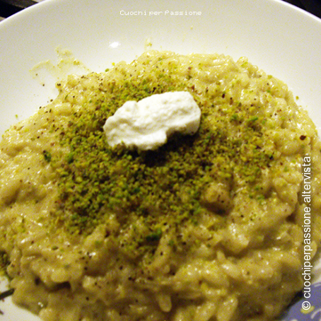 Risotto con Pistacchi di Bronte e Ricotta