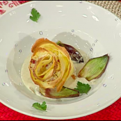 ROSETTE DI CRESPELLA CON CREMA LEGGERA AI CARCIOFI