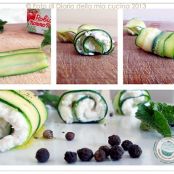 Rotolini di zucchine con robiola e menta - Tappa 1