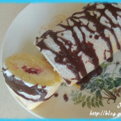 rotolo panna e lamponi