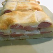 Rustico patate wurstel e mozzarella