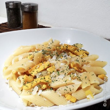 Mezze penne con tofu e zafferano