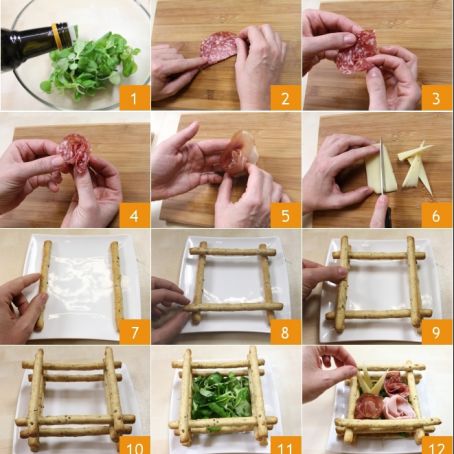 Scatola di sfilati alle olive con salumi e formaggi