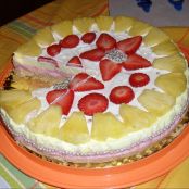 Torta bicolore tipo cheesecake