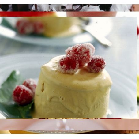 Sformatini di gelato di te alla pesca