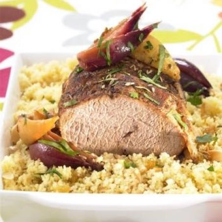 Arrosto di vitello alle spezie con couscous