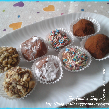 tartufini di pandoro e nutella