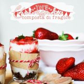 Tofu cheesecake con composta di fragole