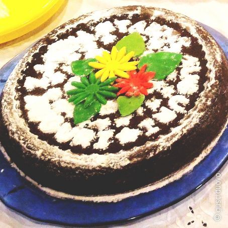 Torta caprese al cioccolato fondente