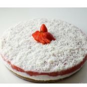 Torta fredda al cocco e fragole