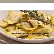 Ravioli ai carciofi al profumo di timo