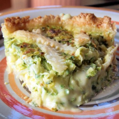 Torta rustica di zucchine e fiori di zucca