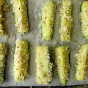 Bastoncini di zucchine al forno e dip di cipolla - Tappa 10