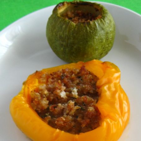 Zucchine e peperoni ripieni