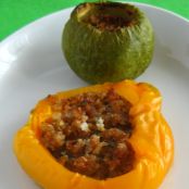 Zucchine e peperoni ripieni