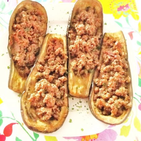Melanzane ripiene di carne