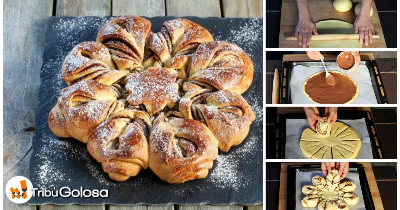 FIORE di PAN BRIOCHE alla NUTELLA... No, non state sognando!